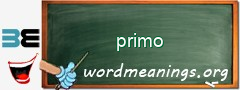 WordMeaning blackboard for primo